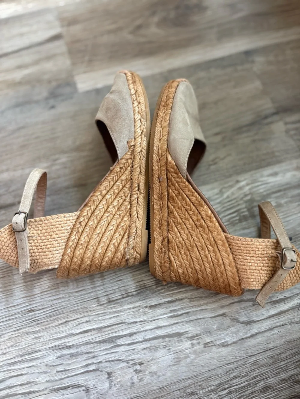 Gaimo Espadrilles Suede Wedge Ankle Strap Sandals